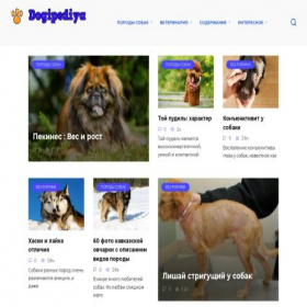Скриншот главной страницы сайта dogipediya.ru