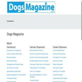 Скриншот главной страницы сайта dogsmagazine.com