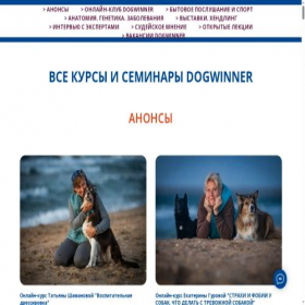 Скриншот главной страницы сайта dogwinner.com