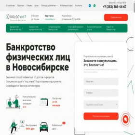 Скриншот главной страницы сайта dolgrus.ru
