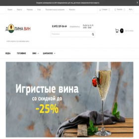 Скриншот главной страницы сайта dolinavin.ru