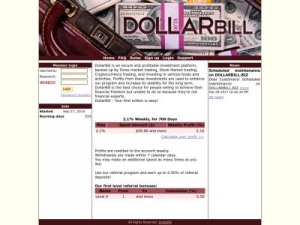 Скриншот главной страницы сайта dollarbill.biz
