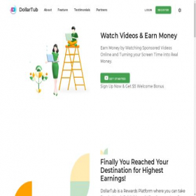 Скриншот главной страницы сайта dollartub.com