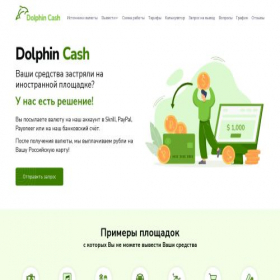Скриншот главной страницы сайта dolphincash.ru