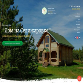 Скриншот главной страницы сайта dom-na-seligarovke.ru