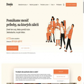 Скриншот главной страницы сайта donio.sk