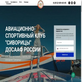 Скриншот главной страницы сайта dosaaf-spb.com