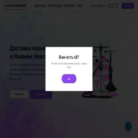 Скриншот главной страницы сайта dostavka-kalyana-nn.ru