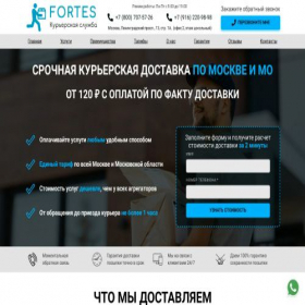 Скриншот главной страницы сайта dostavkafortesmsk.ru