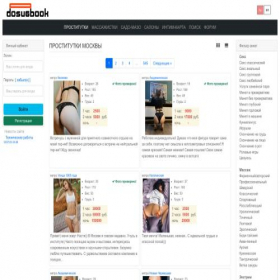 Скриншот главной страницы сайта dosugbook.nl