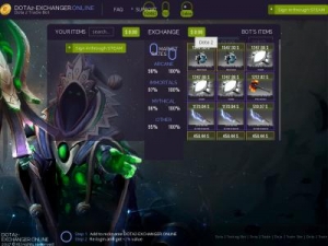 Скриншот главной страницы сайта dota2-exchanger.online