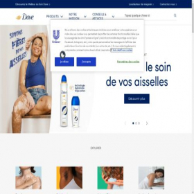 Скриншот главной страницы сайта dove.com