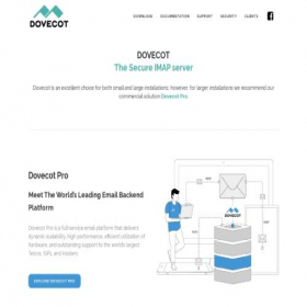 Скриншот главной страницы сайта dovecot.org