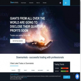 Скриншот главной страницы сайта dowmarkets.com