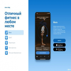 Скриншот главной страницы сайта downdogapp.ru