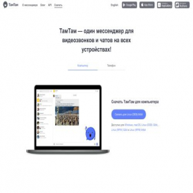 Скриншот главной страницы сайта download.tamtam.chat