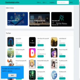 Скриншот главной страницы сайта downloadapk.online