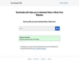 Скриншот главной страницы сайта downloader.wiki