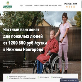 Скриншот главной страницы сайта dpansionat.ru