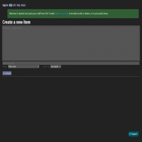Скриншот главной страницы сайта dpaste.com