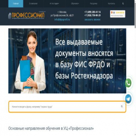 Скриншот главной страницы сайта dpoprofi.ru