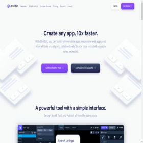 Скриншот главной страницы сайта draftbit.com