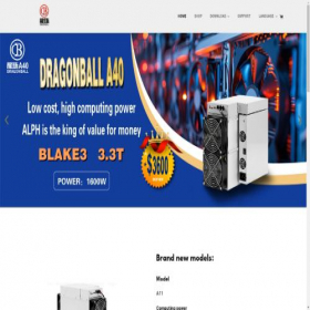 Скриншот главной страницы сайта dragonballminer.shop