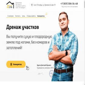 Скриншот главной страницы сайта drenazh-spb.ru