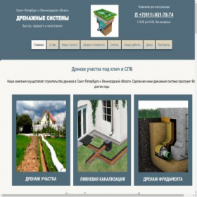 Скриншот главной страницы сайта drenazh47.ru