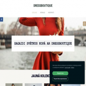 Скриншот главной страницы сайта dressboutique.lv