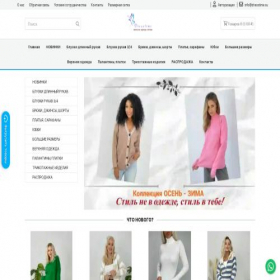 Скриншот главной страницы сайта dresstime.su