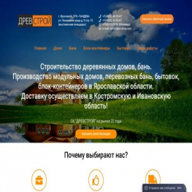 Скриншот главной страницы сайта drev-stroy.com