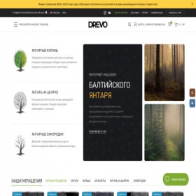 Скриншот главной страницы сайта drevo-amber.ru