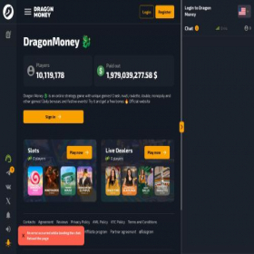 Скриншот главной страницы сайта drgn.casino