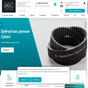 Скриншот главной страницы сайта drivebeltsystem.ru