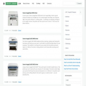 Скриншот главной страницы сайта driver-library.com