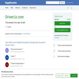 Скриншот главной страницы сайта driverlic.com