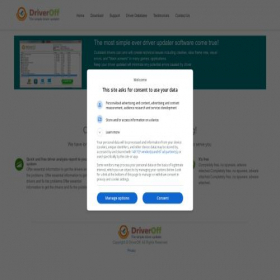 Скриншот главной страницы сайта driveroff.com