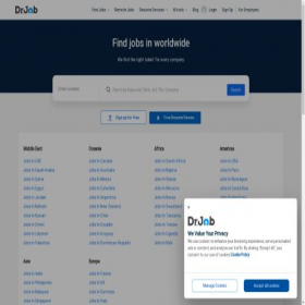 Скриншот главной страницы сайта drjobpro.com