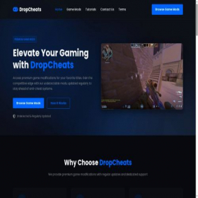 Скриншот главной страницы сайта dropcheats.io