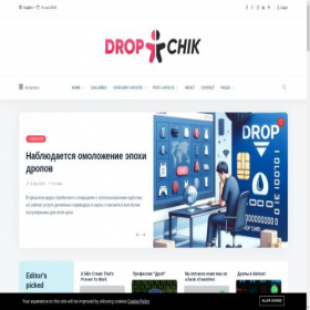 Скриншот главной страницы сайта dropchik.ru