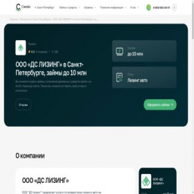 Скриншот главной страницы сайта ds-lizing.credeo.ru