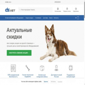 Скриншот главной страницы сайта ds-vet.ru