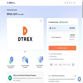 Скриншот главной страницы сайта dtrex.com
