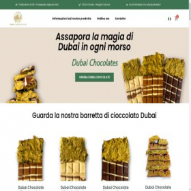 Скриншот главной страницы сайта dubaichocolates.it