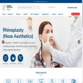 Скриншот главной страницы сайта dubaimedicalscityhospital.com
