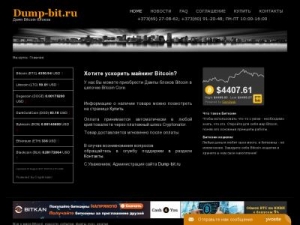 Скриншот главной страницы сайта dump-bit.ru