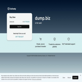 Скриншот главной страницы сайта dump.biz