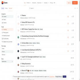 Скриншот главной страницы сайта dune.com