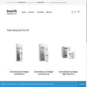 Скриншот главной страницы сайта duolife.com.ua